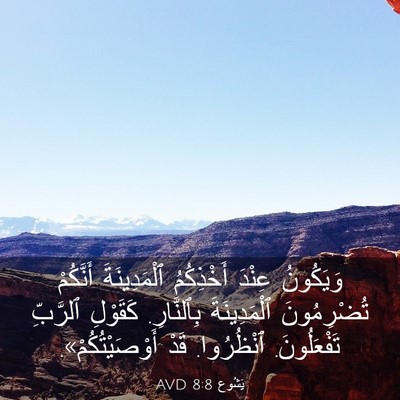Picture 03 - يَشُوع 8:8 AVD - وَيَكُونُ عِنْدَ - Bible Verse Picture
