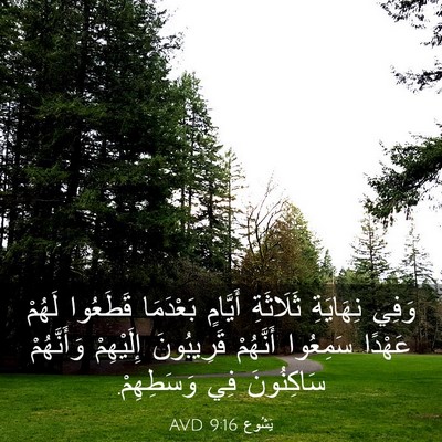 Picture 03 - يَشُوع 9:16 AVD - وَفِي نِهَايَةِ ثَلَاثَةِ - Bible Verse Picture