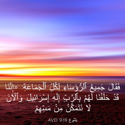 Picture 03 - يَشُوع 9:19 AVD - فَقَالَ جَمِيعُ - Bible Verse Picture