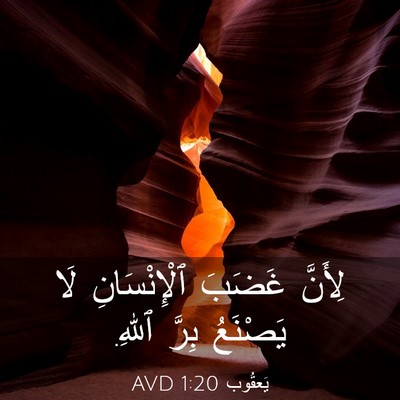 Picture 03 - يَعقُوب 1:20 AVD - لِأَنَّ غَضَبَ - Bible Verse Picture