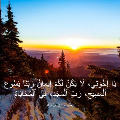 Picture 03 - يَعقُوب 2:1 AVD - يَا إِخْوَتِي، لَا يَكُنْ - Bible Verse Picture
