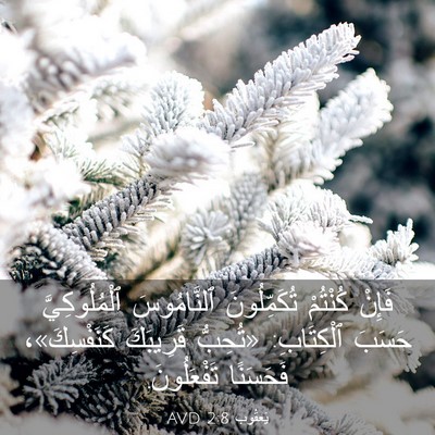 Picture 03 - يَعقُوب 2:8 AVD - فَإِنْ كُنْتُمْ - Bible Verse Picture