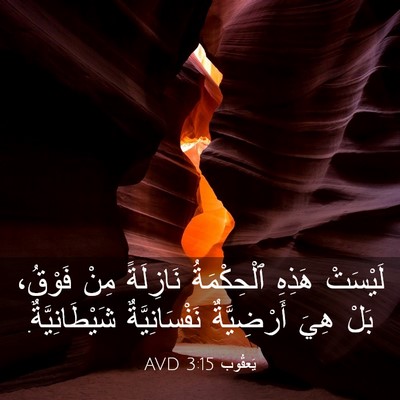 Picture 03 - يَعقُوب 3:15 AVD - لَيْسَتْ هَذِهِ - Bible Verse Picture