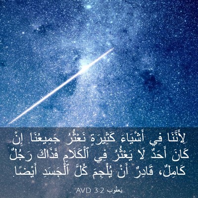 Picture 03 - يَعقُوب 3:2 AVD - لِأَنَّنَا فِي أَشْيَاءَ - Bible Verse Picture