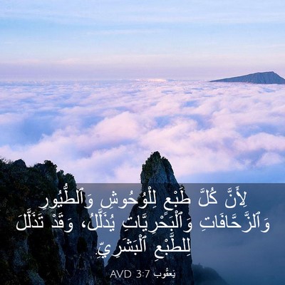 Picture 03 - يَعقُوب 3:7 AVD - لِأَنَّ كُلَّ طَبْعٍ - Bible Verse Picture