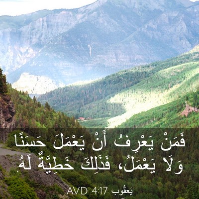 Picture 03 - يَعقُوب 4:17 AVD - فَمَنْ يَعْرِفُ أَنْ - Bible Verse Picture