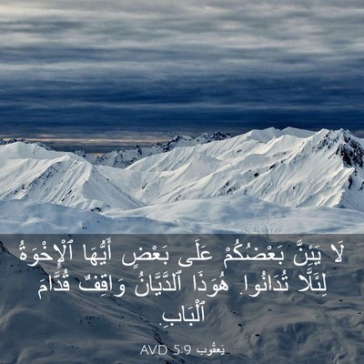 Picture 03 - يَعقُوب 5:9 AVD - لَا يَئِنَّ بَعْضُكُمْ - Bible Verse Picture