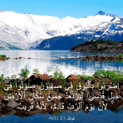 Picture 03 - يُوئِيل 2:1 AVD - اِضْرِبُوا بِٱلْبُوقِ فِي - Bible Verse Picture