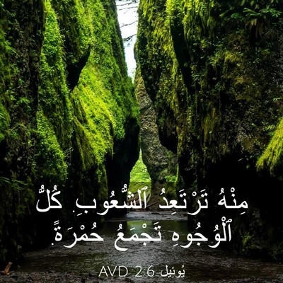 Picture 03 - يُوئِيل 2:6 AVD - مِنْهُ تَرْتَعِدُ - Bible Verse Picture