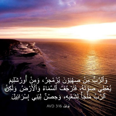 Picture 03 - يُوئِيل 3:16 AVD - وَٱلرَّبُّ مِنْ - Bible Verse Picture