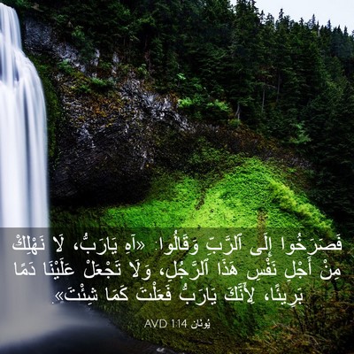 Picture 03 - يُونَان 1:14 AVD - فَصَرَخُوا إِلَى ٱلرَّبِّ - Bible Verse Picture