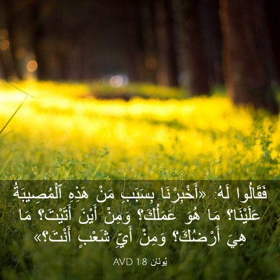 Picture 03 - يُونَان 1:8 AVD - فَقَالُوا لَهُ: - Bible Verse Picture