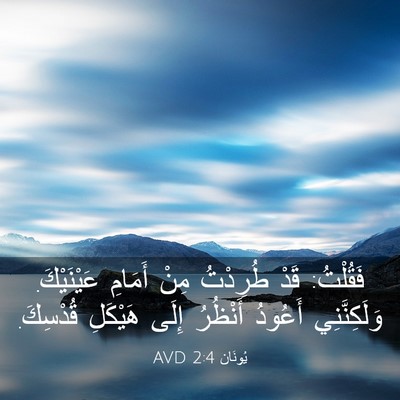 Picture 03 - يُونَان 2:4 AVD - فَقُلْتُ: قَدْ طُرِدْتُ - Bible Verse Picture