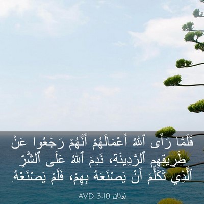 Picture 03 - يُونَان 3:10 AVD - فَلَمَّا رَأَى ٱللهُ - Bible Verse Picture