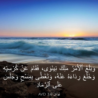 Picture 03 - يُونَان 3:6 AVD - وَبَلَغَ ٱلْأَمْرُ مَلِكَ - Bible Verse Picture