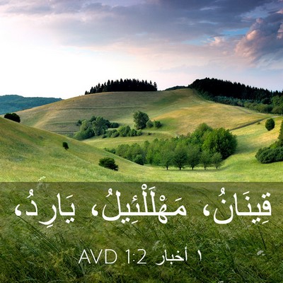 Picture 03 - ١ أخبار 1:2 AVD - قِينَانُ، مَهْلَلْئِيلُ، - Bible Verse Picture