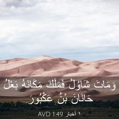 Picture 03 - ١ أخبار 1:49 AVD - وَمَاتَ شَاوُلُ فَمَلَكَ - Bible Verse Picture