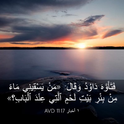 Picture 03 - ١ أخبار 11:17 AVD - فَتَأَوَّهَ دَاوُدُ - Bible Verse Picture