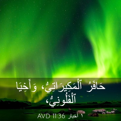 Picture 03 - ١ أخبار 11:36 AVD - حَافَرُ ٱلْمَكِيرَاتِيُّ، - Bible Verse Picture