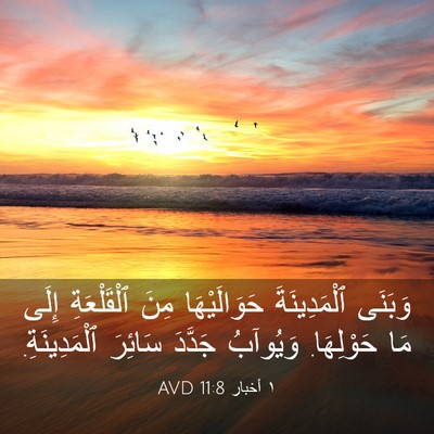 Picture 03 - ١ أخبار 11:8 AVD - وَبَنَى ٱلْمَدِينَةَ - Bible Verse Picture
