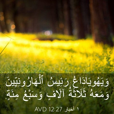 Picture 03 - ١ أخبار 12:27 AVD - وَيَهُويَادَاعُ رَئِيسُ - Bible Verse Picture