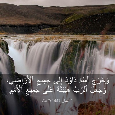 Picture 03 - ١ أخبار 14:17 AVD - وَخَرَجَ ٱسْمُ دَاوُدَ - Bible Verse Picture