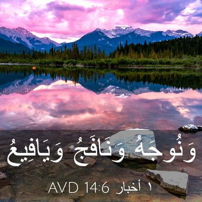 Picture 03 - ١ أخبار 14:6 AVD - وَنُوجَهُ وَنَافَجُ - Bible Verse Picture