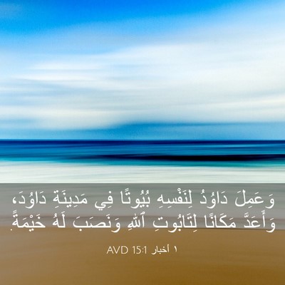 Picture 03 - ١ أخبار 15:1 AVD - وَعَمِلَ دَاوُدُ - Bible Verse Picture