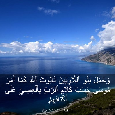 Picture 03 - ١ أخبار 15:15 AVD - وَحَمَلَ بَنُو - Bible Verse Picture