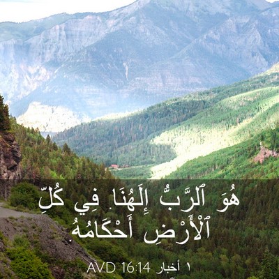 Picture 03 - ١ أخبار 16:14 AVD - هُوَ ٱلرَّبُّ إِلَهُنَا. - Bible Verse Picture