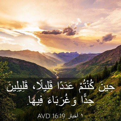 Picture 03 - ١ أخبار 16:19 AVD - حِينَ كُنْتُمْ عَدَدًا - Bible Verse Picture