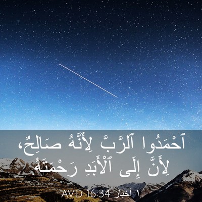 Picture 03 - ١ أخبار 16:34 AVD - ٱحْمَدُوا ٱلرَّبَّ - Bible Verse Picture