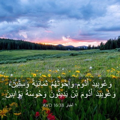 Picture 03 - ١ أخبار 16:38 AVD - وَعُوبِيدَ أَدُومَ - Bible Verse Picture