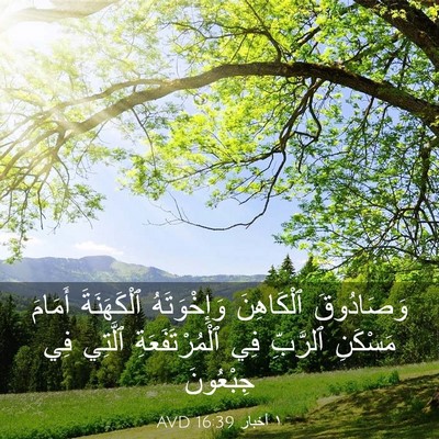 Picture 03 - ١ أخبار 16:39 AVD - وَصَادُوقَ ٱلْكَاهِنَ - Bible Verse Picture