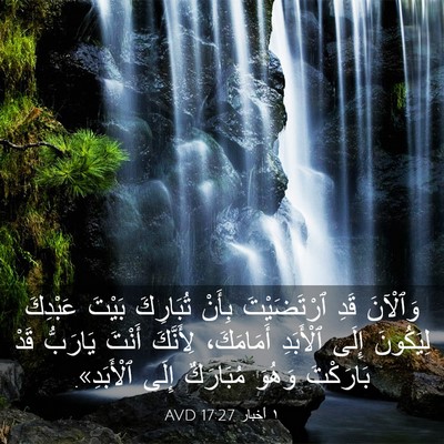 Picture 03 - ١ أخبار 17:27 AVD - وَٱلْآنَ قَدِ ٱرْتَضَيْتَ - Bible Verse Picture