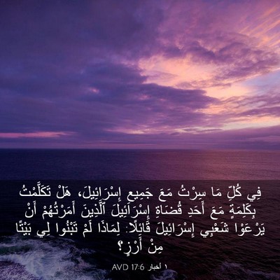 Picture 03 - ١ أخبار 17:6 AVD - فِي كُلِّ مَا سِرْتُ مَعَ - Bible Verse Picture