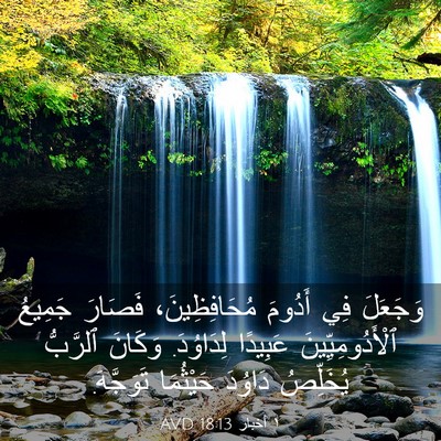 Picture 03 - ١ أخبار 18:13 AVD - وَجَعَلَ فِي أَدُومَ - Bible Verse Picture