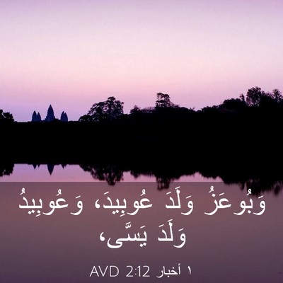 Picture 03 - ١ أخبار 2:12 AVD - وَبُوعَزُ وَلَدَ - Bible Verse Picture