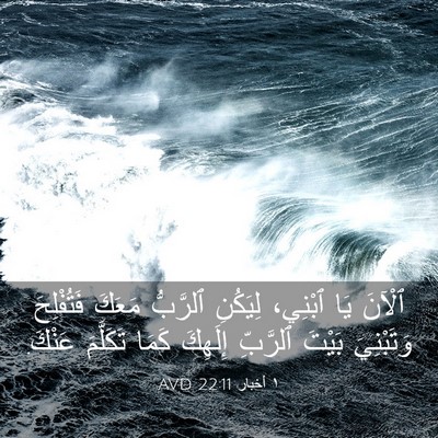 Picture 03 - ١ أخبار 22:11 AVD - ٱلْآنَ يَا ٱبْنِي، - Bible Verse Picture