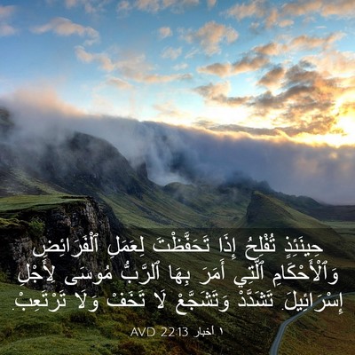 Picture 03 - ١ أخبار 22:13 AVD - حِينَئِذٍ تُفْلِحُ إِذَا - Bible Verse Picture