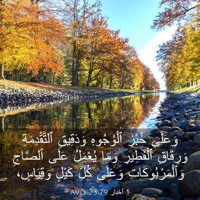 Picture 03 - ١ أخبار 23:29 AVD - وَعَلَى خُبْزِ ٱلْوُجُوهِ - Bible Verse Picture