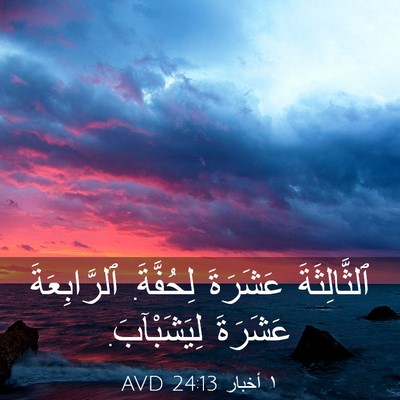 Picture 03 - ١ أخبار 24:13 AVD - ٱلثَّالِثَةَ عَشَرَةَ - Bible Verse Picture