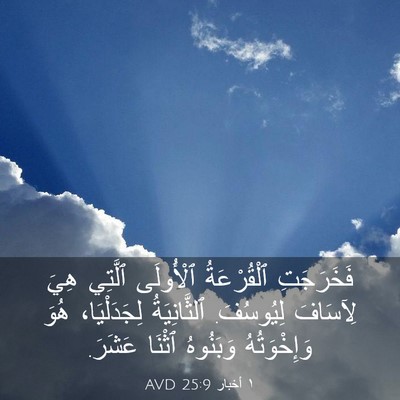 Picture 03 - ١ أخبار 25:9 AVD - فَخَرَجَتِ ٱلْقُرْعَةُ - Bible Verse Picture