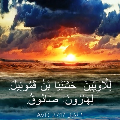 Picture 03 - ١ أخبار 27:17 AVD - لِلَّاوِيِّينَ: حَشَبْيَا - Bible Verse Picture