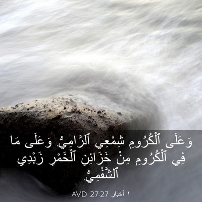 Picture 03 - ١ أخبار 27:27 AVD - وَعَلَى ٱلْكُرُومِ - Bible Verse Picture