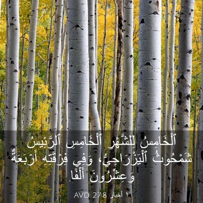 Picture 03 - ١ أخبار 27:8 AVD - ٱلْخَامِسُ لِلشَّهْرِ - Bible Verse Picture