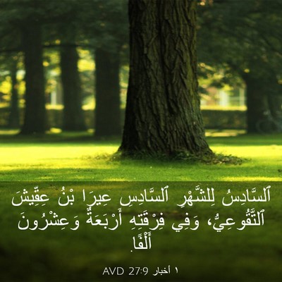 Picture 03 - ١ أخبار 27:9 AVD - ٱلسَّادِسُ لِلشَّهْرِ - Bible Verse Picture