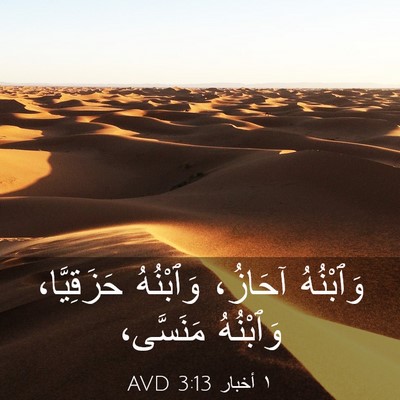 Picture 03 - ١ أخبار 3:13 AVD - وَٱبْنُهُ آحَازُ، - Bible Verse Picture