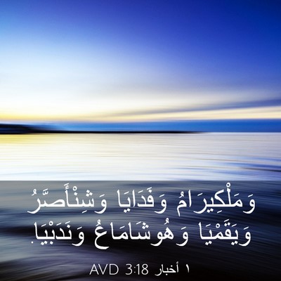 Picture 03 - ١ أخبار 3:18 AVD - وَمَلْكِيرَامُ وَفَدَايَا - Bible Verse Picture