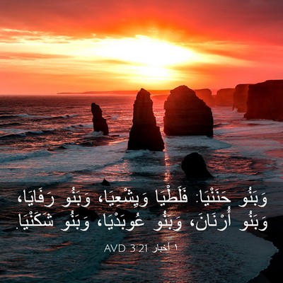 Picture 03 - ١ أخبار 3:21 AVD - وَبَنُو حَنَنْيَا: - Bible Verse Picture